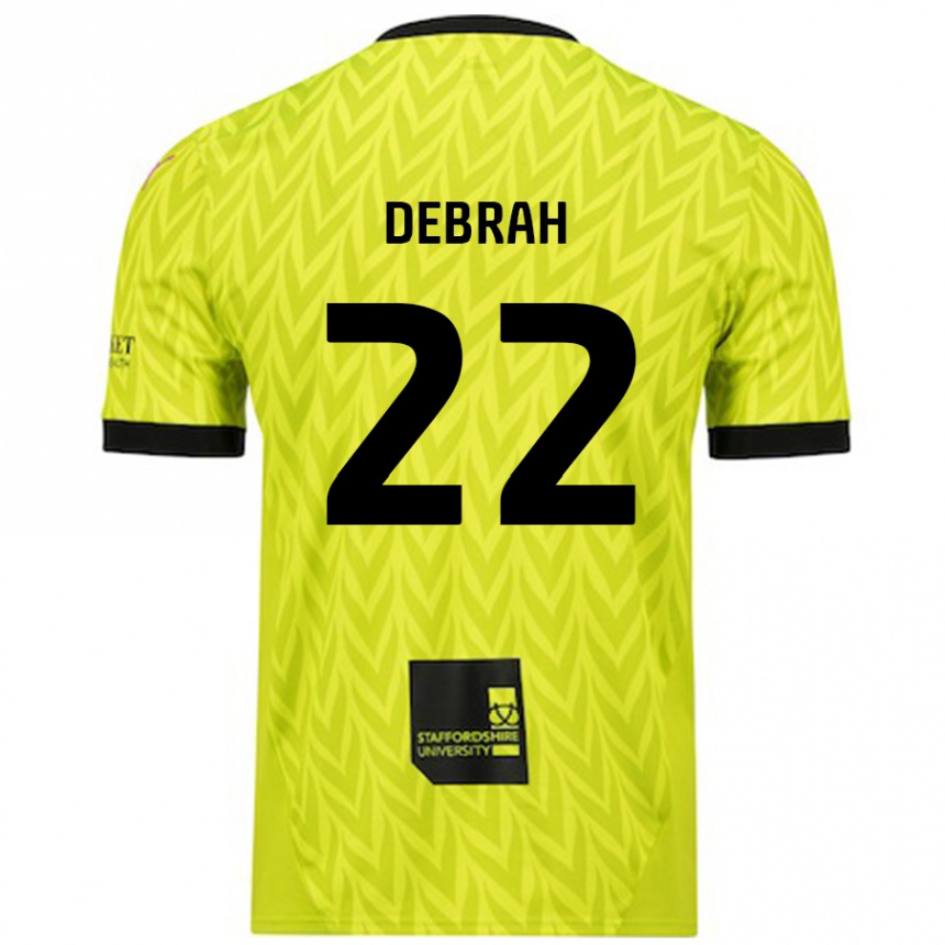 Vaikiškas Jesse Debrah #22 Fluorescencinė Žalia Išvykos Marškinėliai 2024/25 T-Shirt