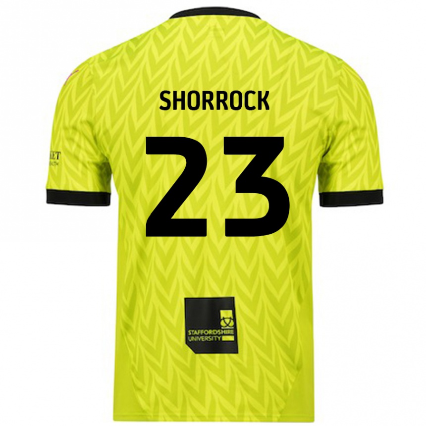 Vaikiškas Jack Shorrock #23 Fluorescencinė Žalia Išvykos Marškinėliai 2024/25 T-Shirt