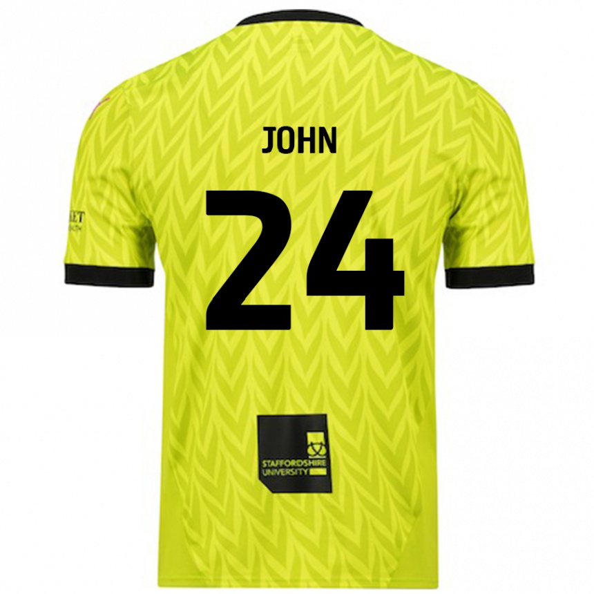 Vaikiškas Kyle John #24 Fluorescencinė Žalia Išvykos Marškinėliai 2024/25 T-Shirt