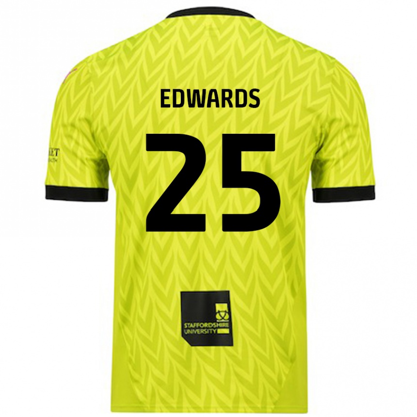 Vaikiškas Diamond Edwards #25 Fluorescencinė Žalia Išvykos Marškinėliai 2024/25 T-Shirt