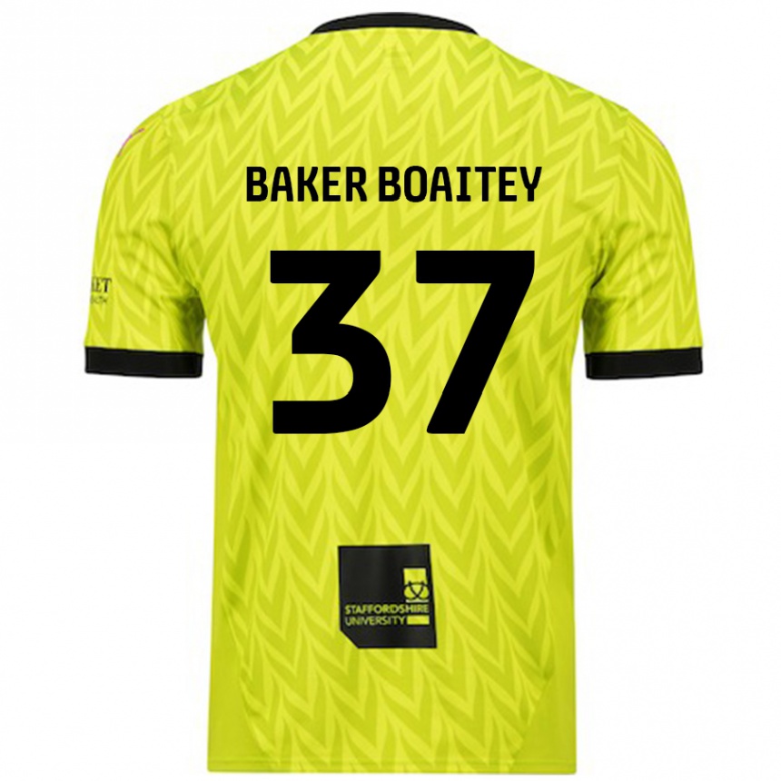 Vaikiškas Benicio Baker-Boaitey #37 Fluorescencinė Žalia Išvykos Marškinėliai 2024/25 T-Shirt