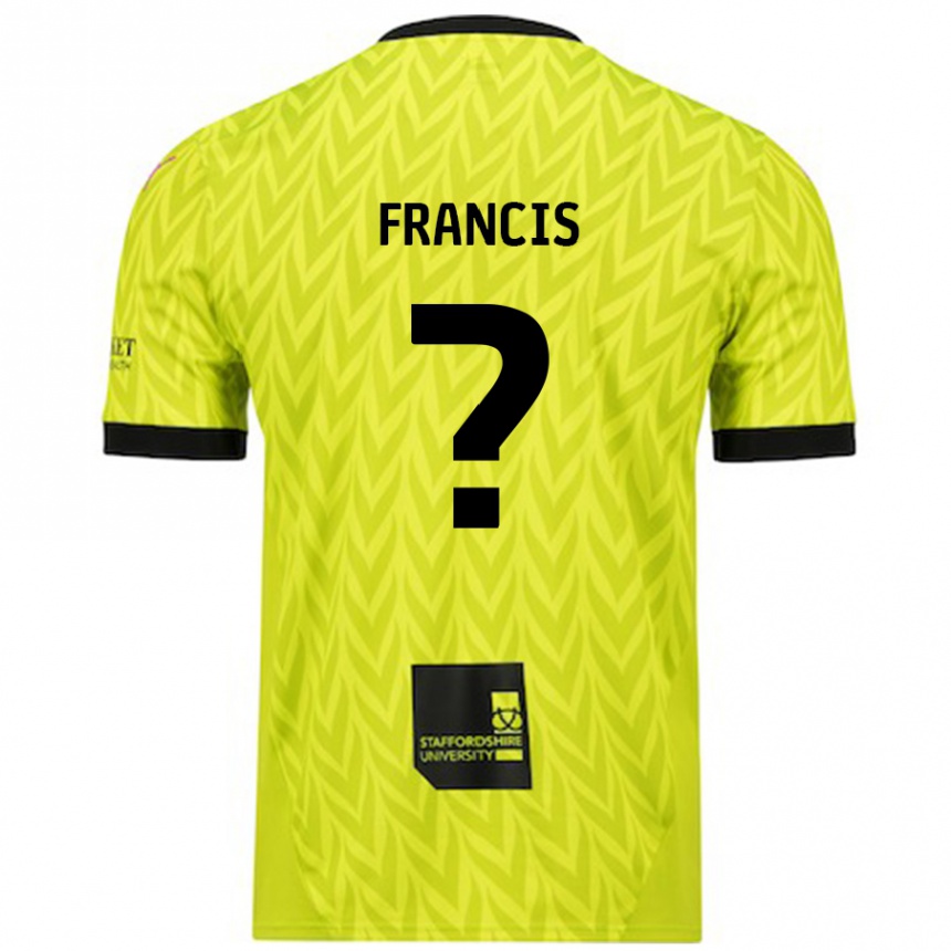 Vaikiškas Louis Francis #0 Fluorescencinė Žalia Išvykos Marškinėliai 2024/25 T-Shirt