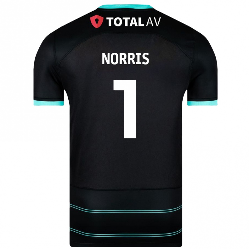 Vaikiškas Will Norris #1 Juoda Išvykos Marškinėliai 2024/25 T-Shirt