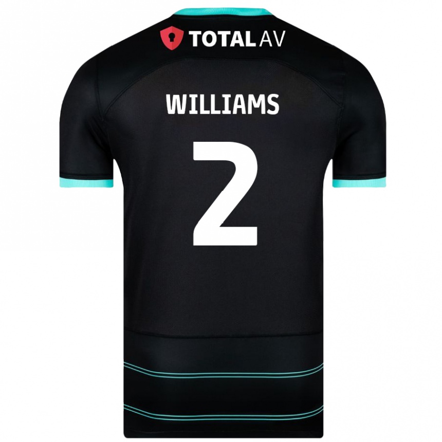 Vaikiškas Jordan Williams #2 Juoda Išvykos Marškinėliai 2024/25 T-Shirt