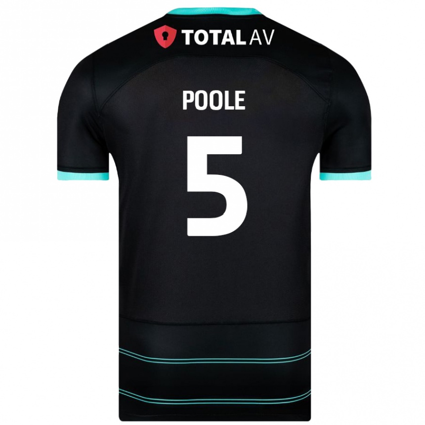 Vaikiškas Regan Poole #5 Juoda Išvykos Marškinėliai 2024/25 T-Shirt