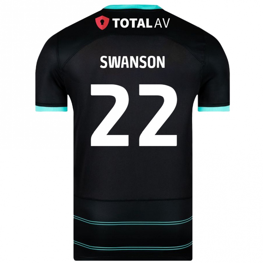 Vaikiškas Zak Swanson #22 Juoda Išvykos Marškinėliai 2024/25 T-Shirt