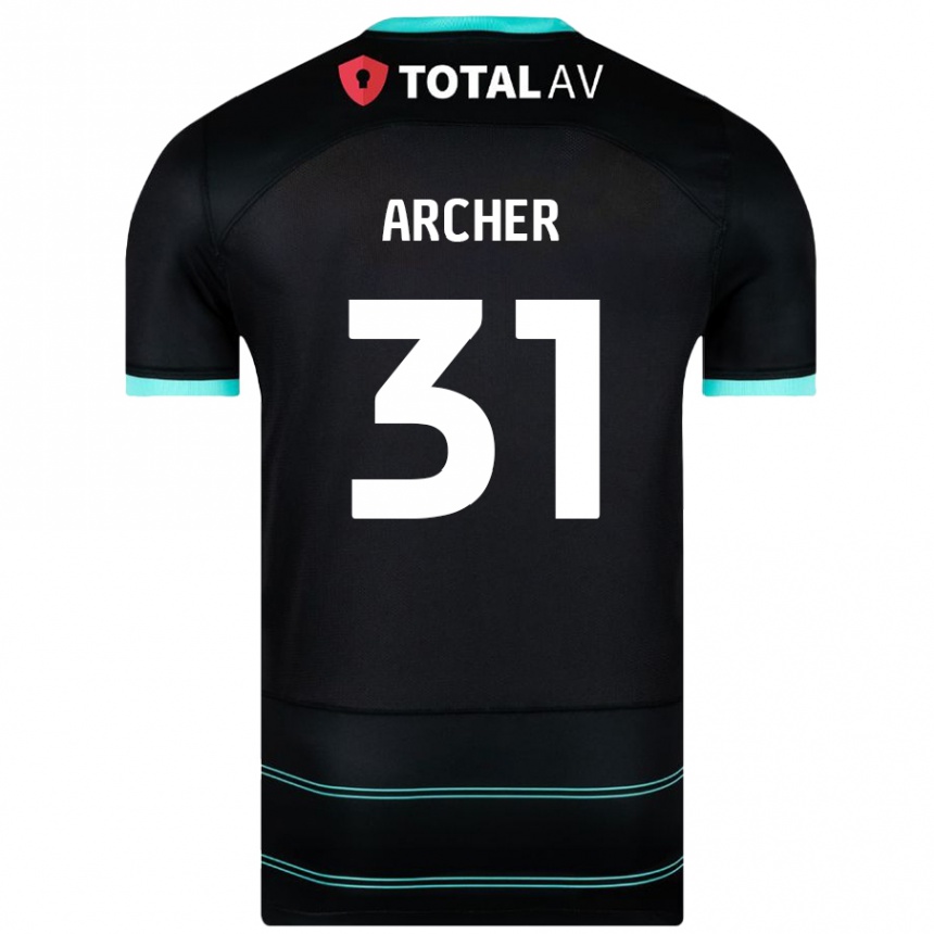 Vaikiškas Jordan Archer #31 Juoda Išvykos Marškinėliai 2024/25 T-Shirt