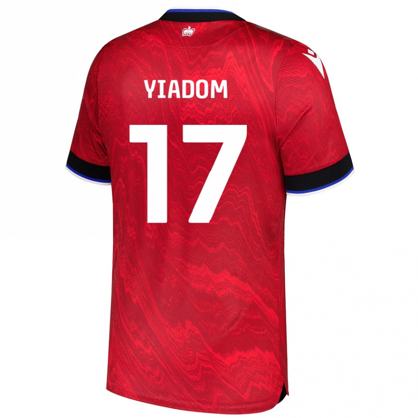 Vaikiškas Andy Yiadom #17 Raudona Juoda Išvykos Marškinėliai 2024/25 T-Shirt