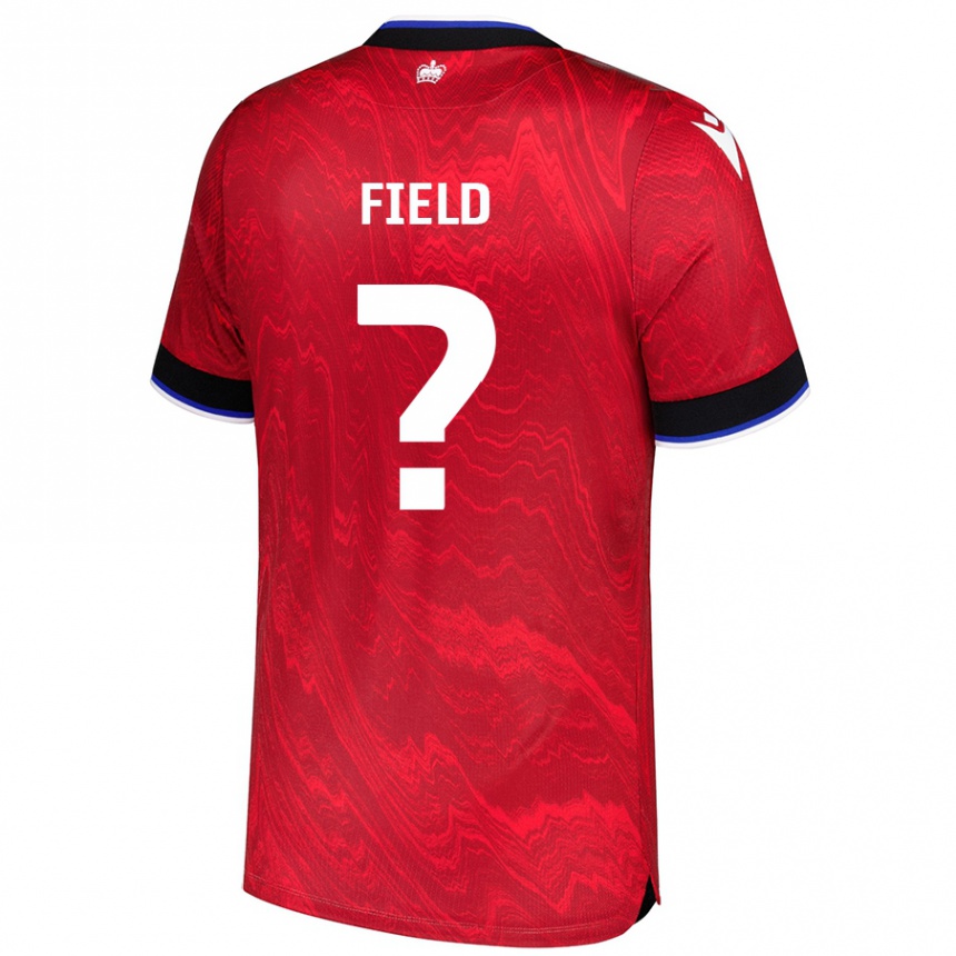 Vaikiškas Tyler Field #0 Raudona Juoda Išvykos Marškinėliai 2024/25 T-Shirt