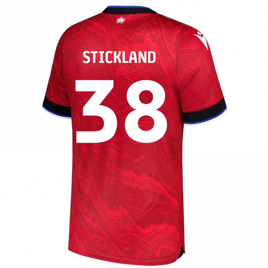 Vaikiškas Michael Stickland #38 Raudona Juoda Išvykos Marškinėliai 2024/25 T-Shirt