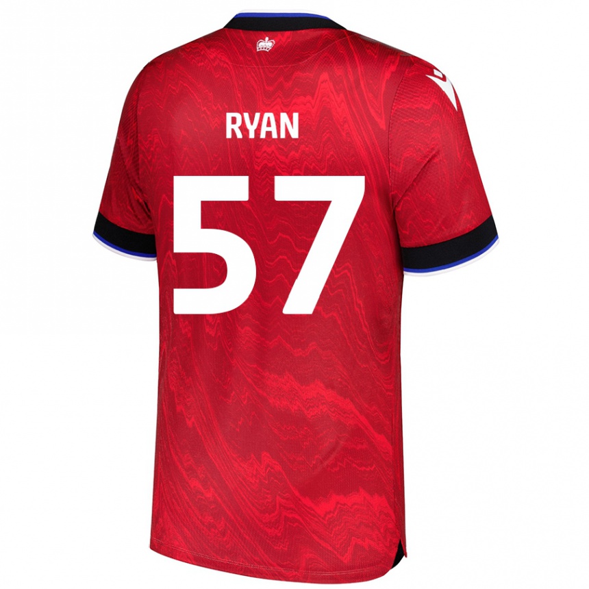 Vaikiškas John Ryan #57 Raudona Juoda Išvykos Marškinėliai 2024/25 T-Shirt