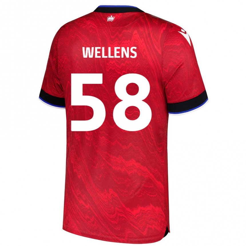 Vaikiškas Charlie Wellens #58 Raudona Juoda Išvykos Marškinėliai 2024/25 T-Shirt