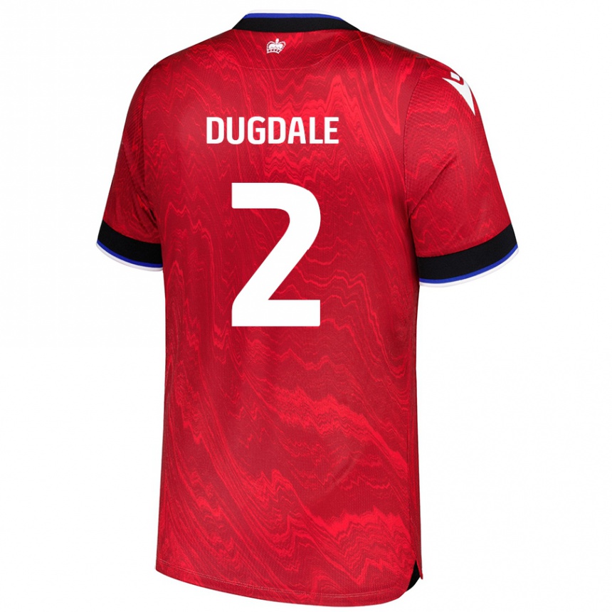 Vaikiškas Rachel Dugdale #2 Raudona Juoda Išvykos Marškinėliai 2024/25 T-Shirt