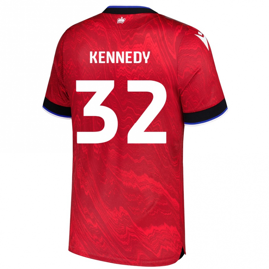 Vaikiškas Stevie Kennedy #32 Raudona Juoda Išvykos Marškinėliai 2024/25 T-Shirt