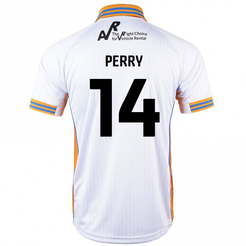 Vaikiškas Taylor Perry #14 Baltas Išvykos Marškinėliai 2024/25 T-Shirt