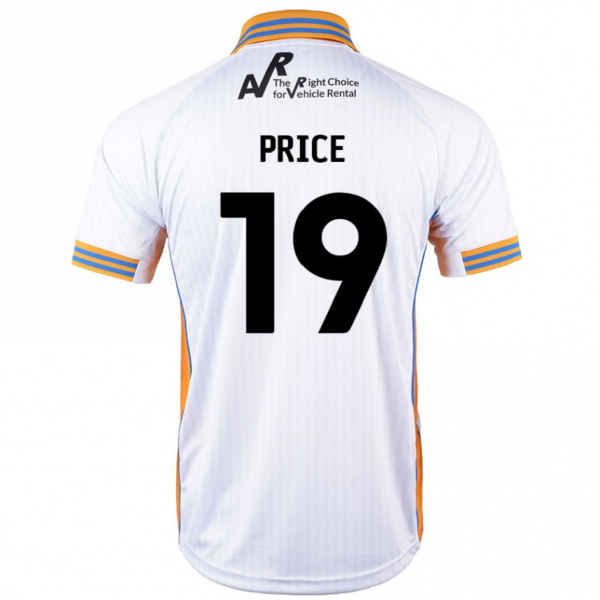 Vaikiškas Jack Price #19 Baltas Išvykos Marškinėliai 2024/25 T-Shirt