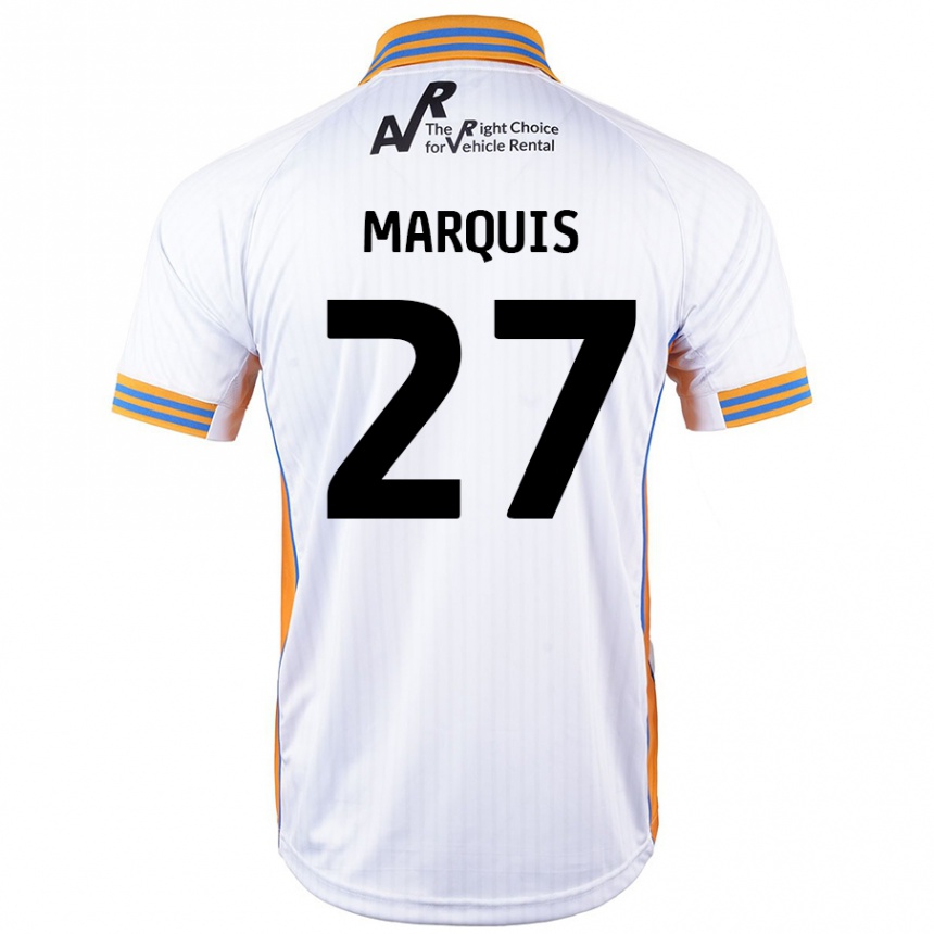 Vaikiškas John Marquis #27 Baltas Išvykos Marškinėliai 2024/25 T-Shirt