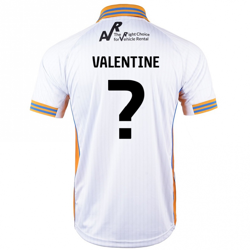 Vaikiškas Jayden Valentine #0 Baltas Išvykos Marškinėliai 2024/25 T-Shirt