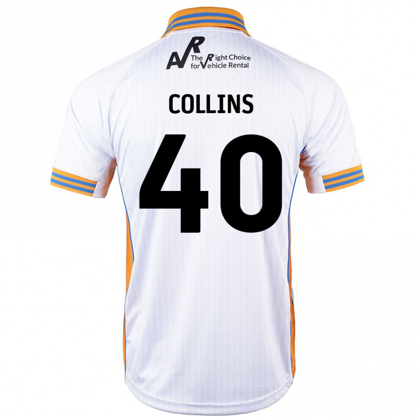 Vaikiškas Jude Collins #40 Baltas Išvykos Marškinėliai 2024/25 T-Shirt