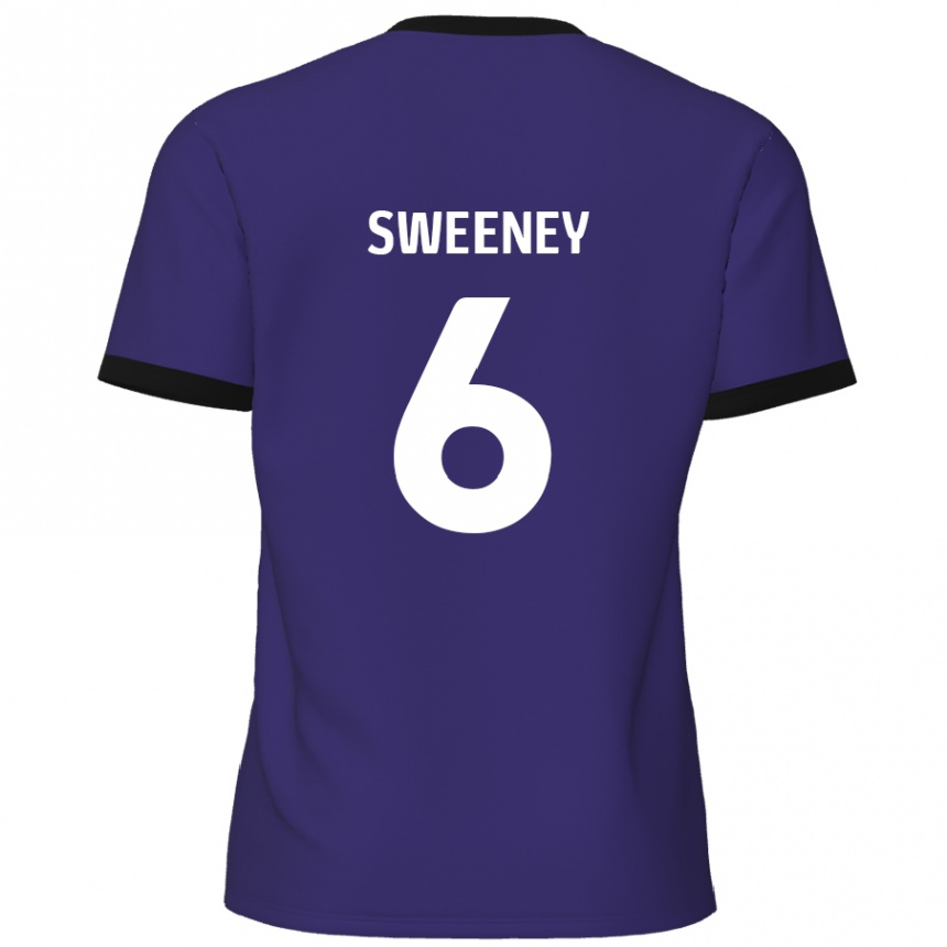 Vaikiškas Dan Sweeney #6 Violetinė Išvykos Marškinėliai 2024/25 T-Shirt