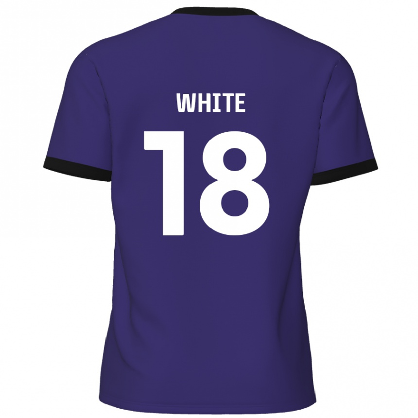 Vaikiškas Harvey White #18 Violetinė Išvykos Marškinėliai 2024/25 T-Shirt