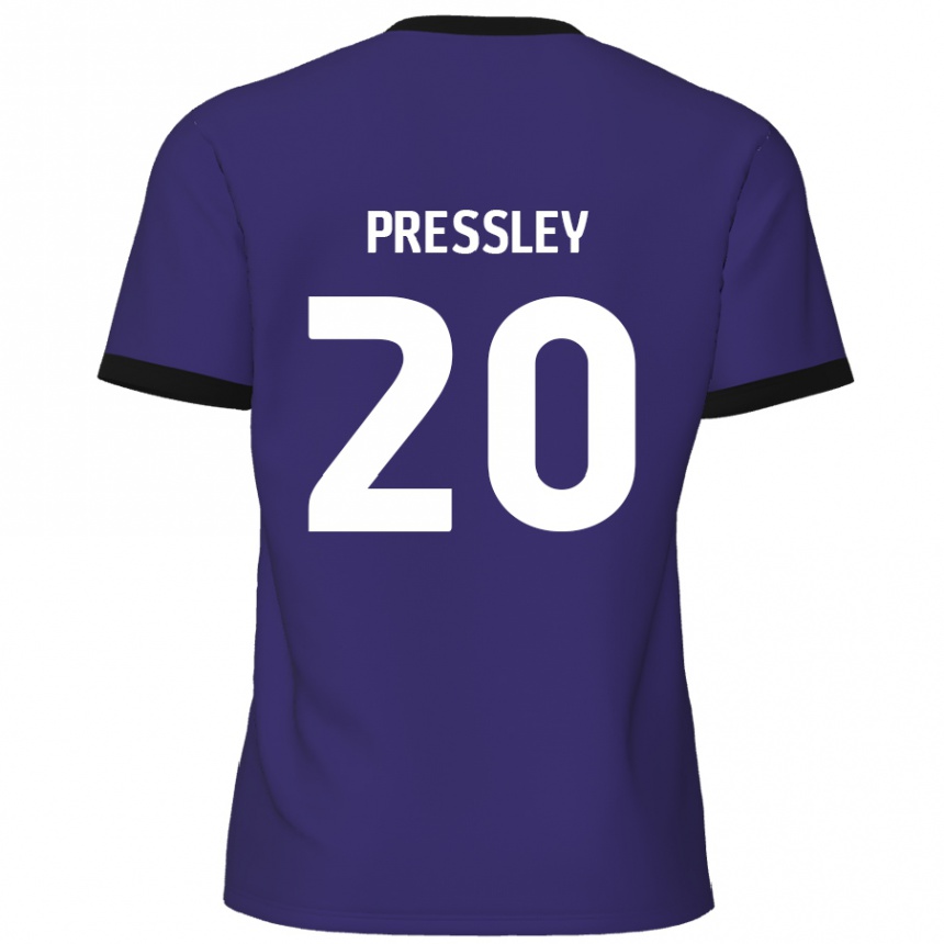 Vaikiškas Aaron Pressley #20 Violetinė Išvykos Marškinėliai 2024/25 T-Shirt