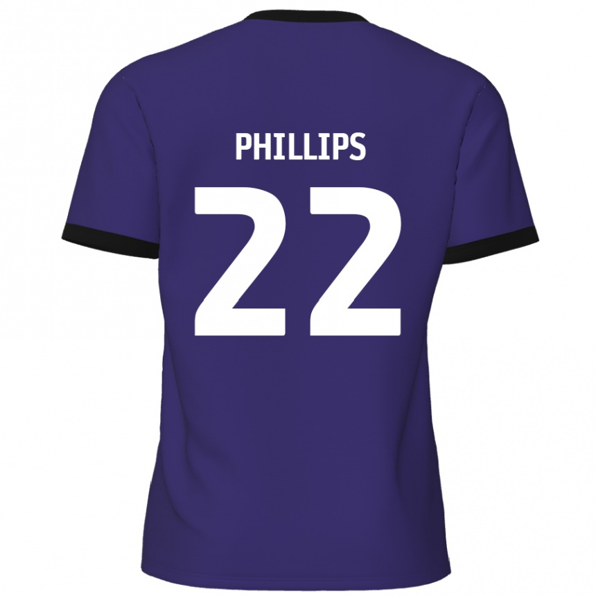 Vaikiškas Daniel Phillips #22 Violetinė Išvykos Marškinėliai 2024/25 T-Shirt