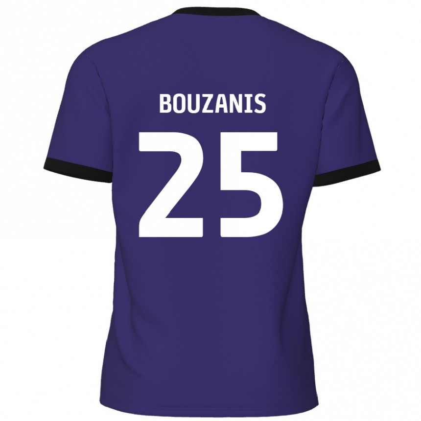 Vaikiškas Dean Bouzanis #25 Violetinė Išvykos Marškinėliai 2024/25 T-Shirt