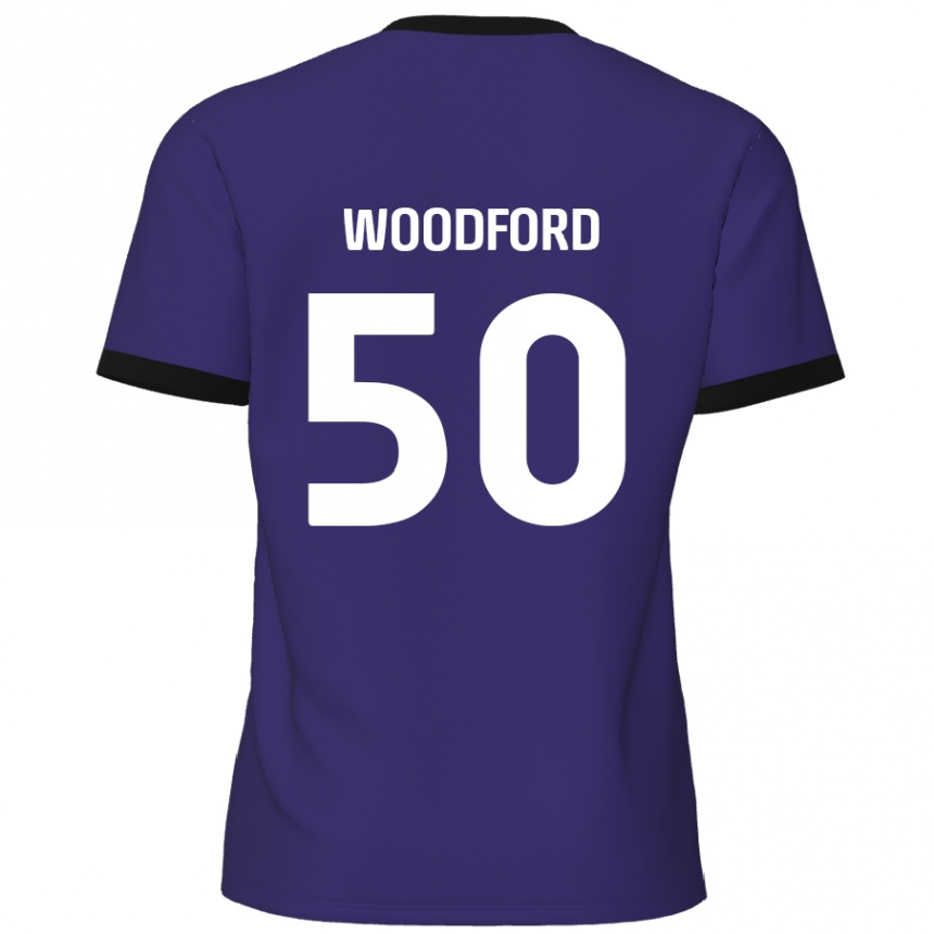 Vaikiškas Max Woodford #50 Violetinė Išvykos Marškinėliai 2024/25 T-Shirt