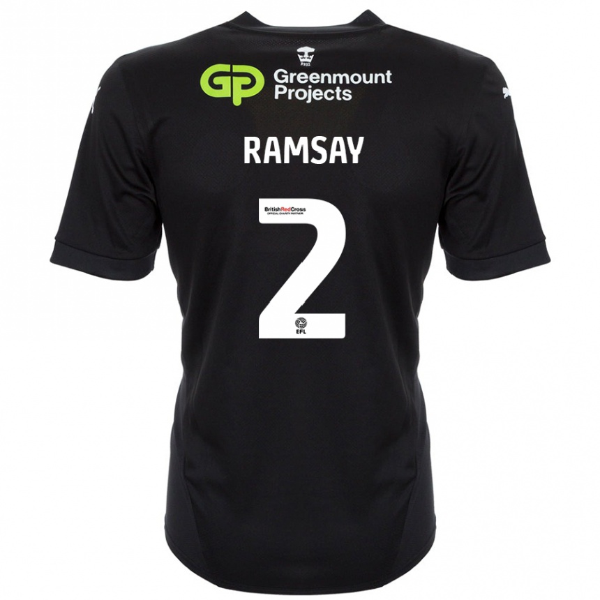 Vaikiškas Calvin Ramsay #2 Juoda Išvykos Marškinėliai 2024/25 T-Shirt