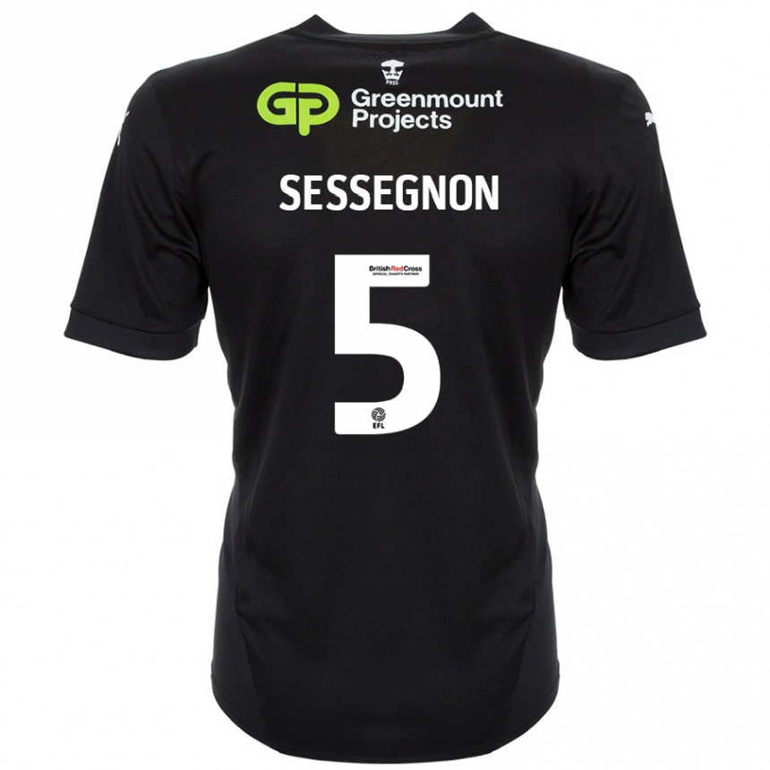 Vaikiškas Steven Sessegnon #5 Juoda Išvykos Marškinėliai 2024/25 T-Shirt