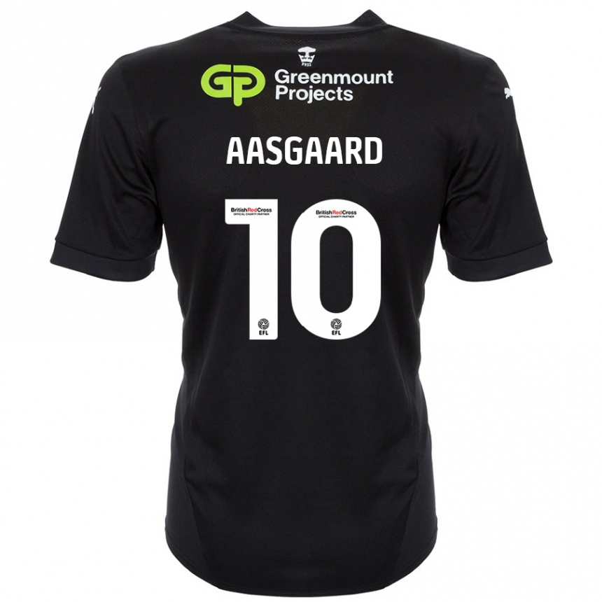 Vaikiškas Thelo Aasgaard #10 Juoda Išvykos Marškinėliai 2024/25 T-Shirt