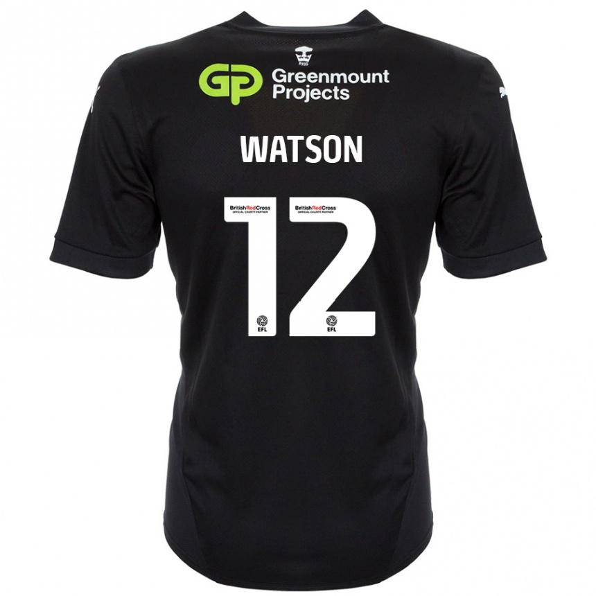 Vaikiškas Tom Watson #12 Juoda Išvykos Marškinėliai 2024/25 T-Shirt