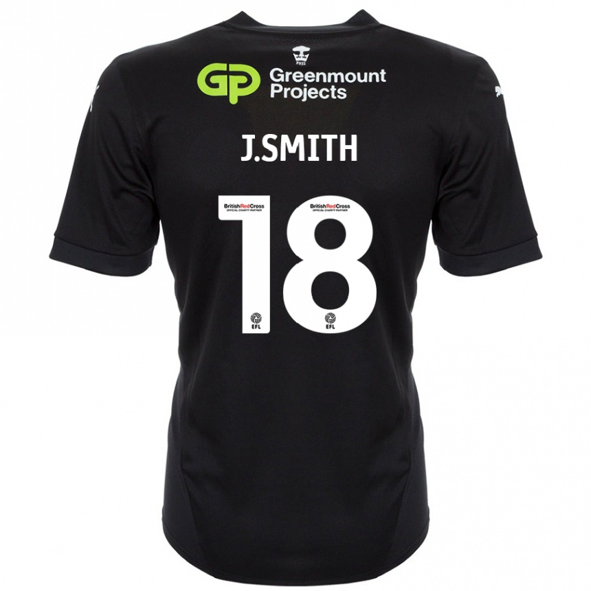 Vaikiškas Jonny Smith #18 Juoda Išvykos Marškinėliai 2024/25 T-Shirt