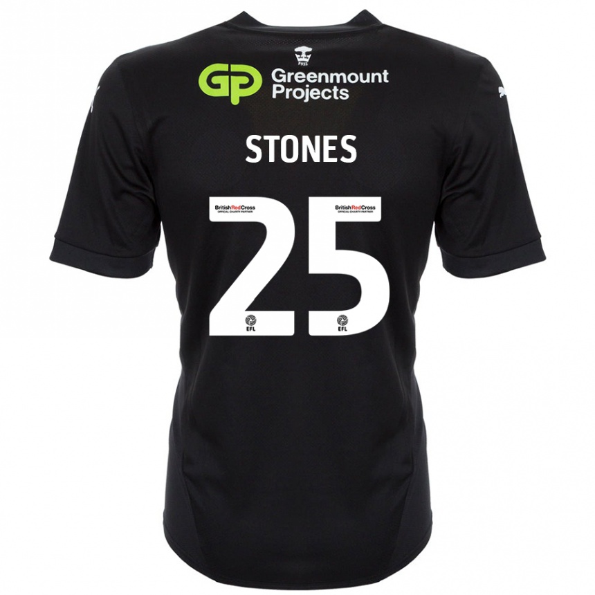 Vaikiškas Josh Stones #25 Juoda Išvykos Marškinėliai 2024/25 T-Shirt