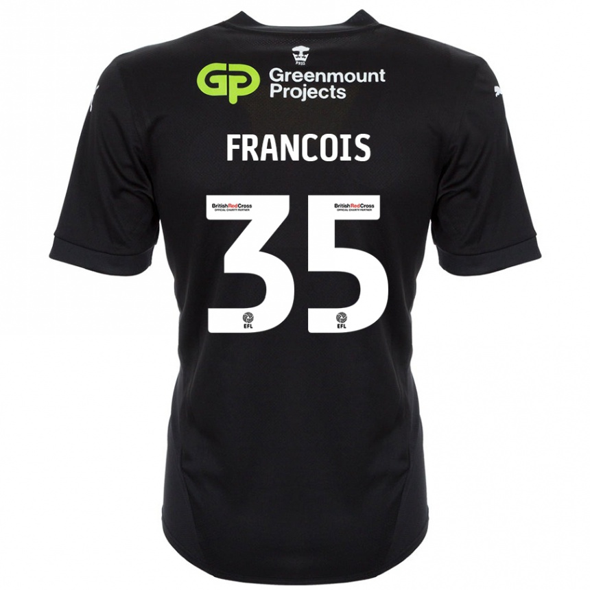 Vaikiškas Tyrese Francois #35 Juoda Išvykos Marškinėliai 2024/25 T-Shirt