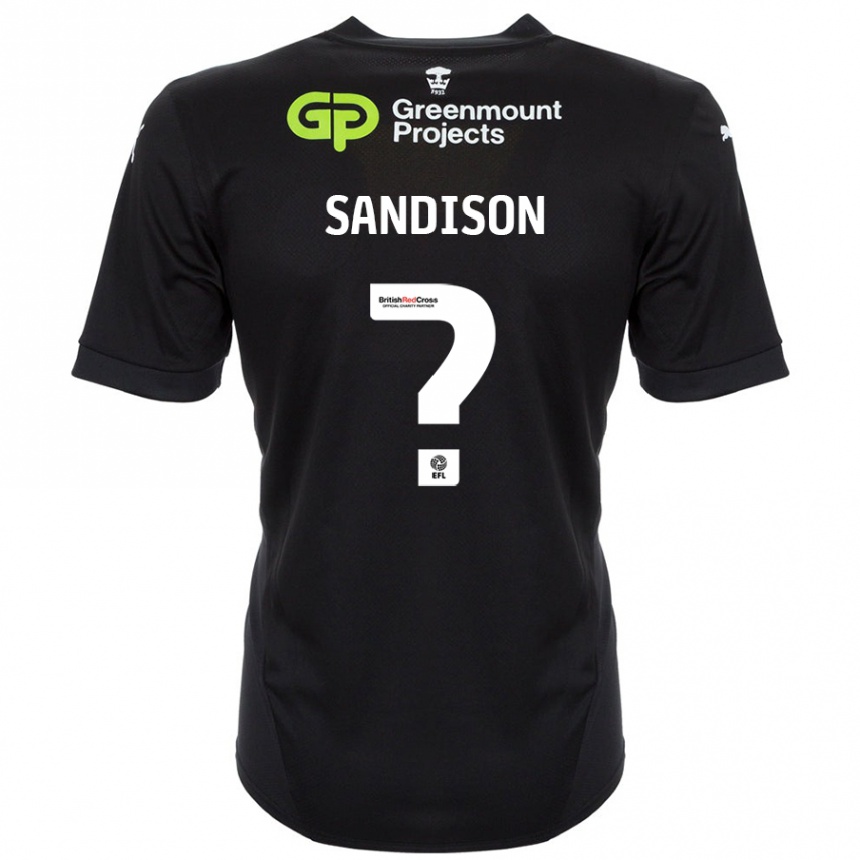 Vaikiškas Nathan Sandison #0 Juoda Išvykos Marškinėliai 2024/25 T-Shirt