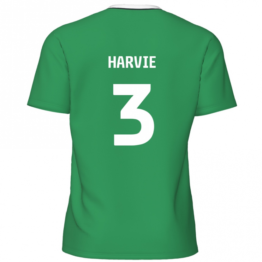 Vaikiškas Daniel Harvie #3 Žalia Baltos Juostelės Išvykos Marškinėliai 2024/25 T-Shirt