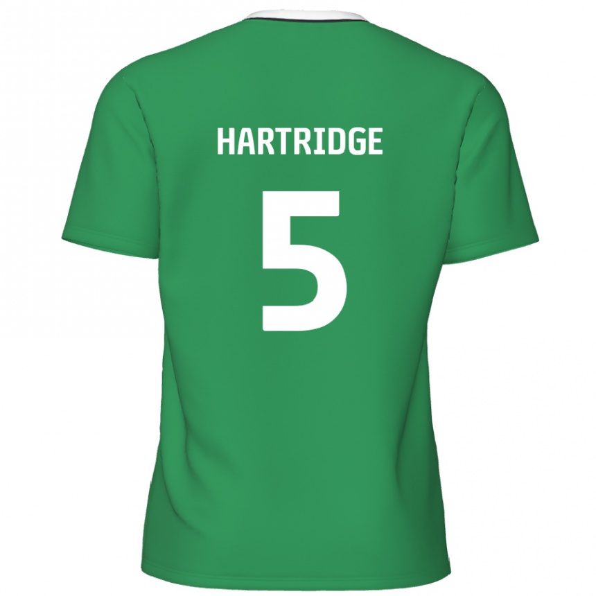 Vaikiškas Alex Hartridge #5 Žalia Baltos Juostelės Išvykos Marškinėliai 2024/25 T-Shirt