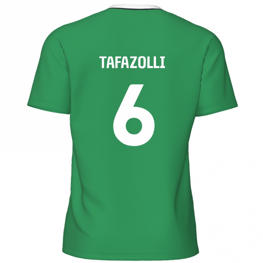 Vaikiškas Ryan Tafazolli #6 Žalia Baltos Juostelės Išvykos Marškinėliai 2024/25 T-Shirt