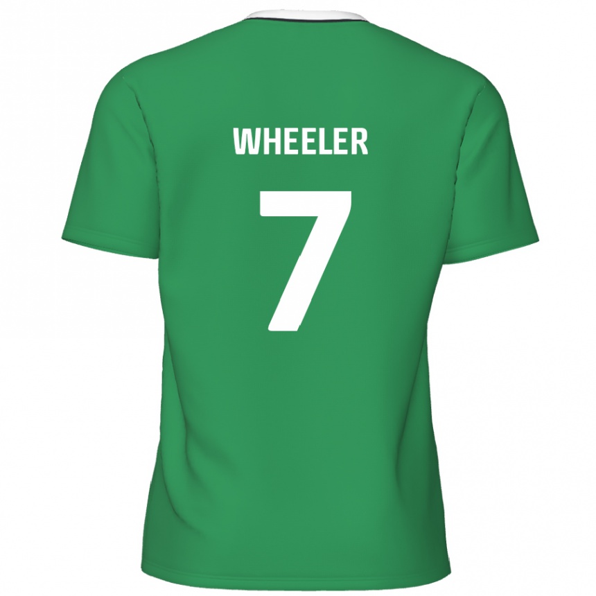 Vaikiškas David Wheeler #7 Žalia Baltos Juostelės Išvykos Marškinėliai 2024/25 T-Shirt