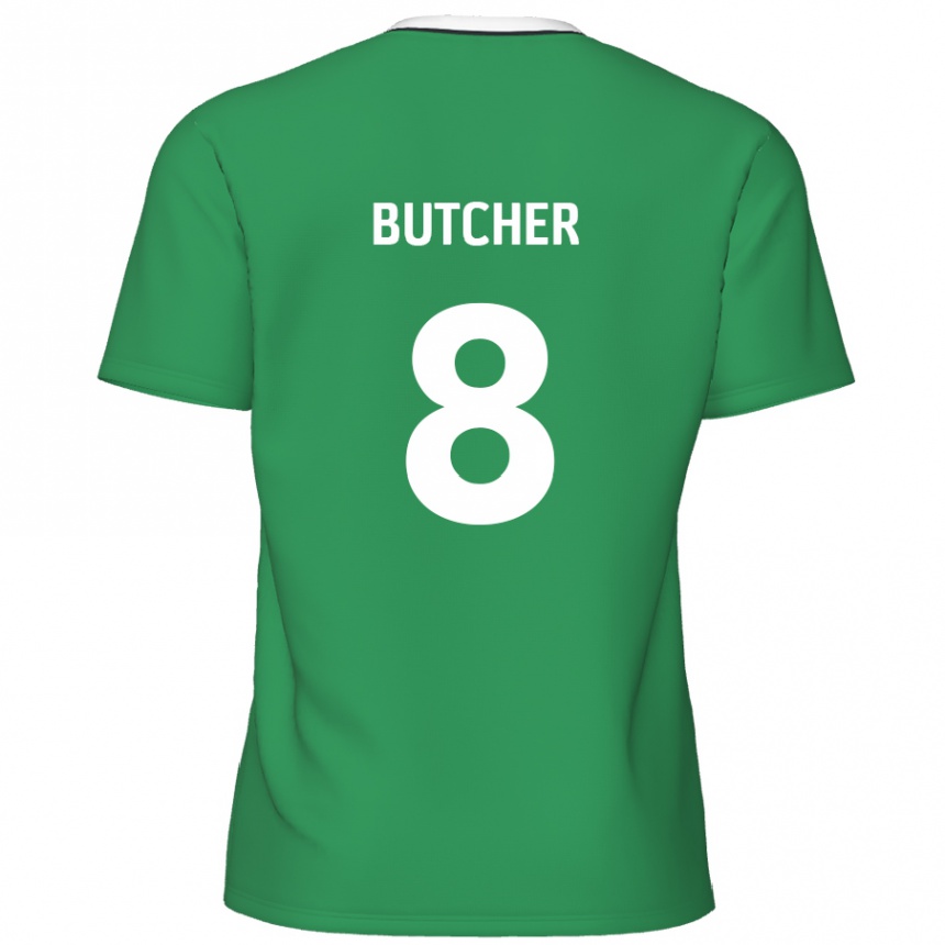 Vaikiškas Matt Butcher #8 Žalia Baltos Juostelės Išvykos Marškinėliai 2024/25 T-Shirt