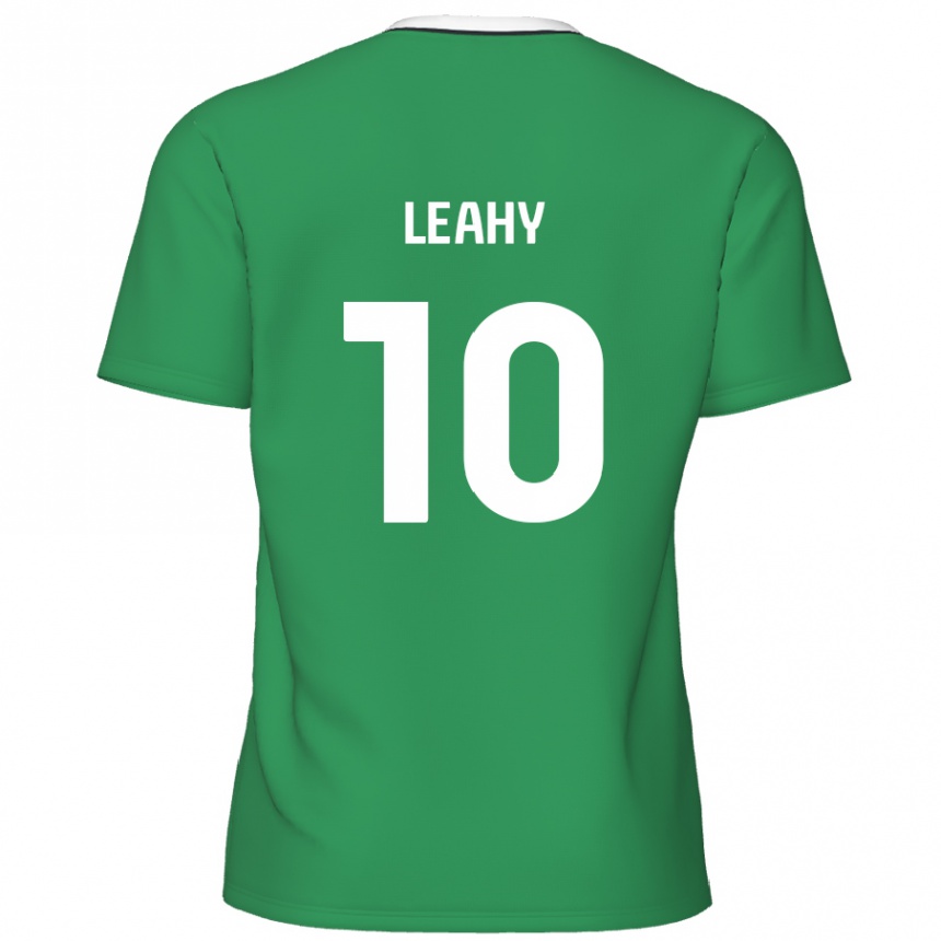 Vaikiškas Luke Leahy #10 Žalia Baltos Juostelės Išvykos Marškinėliai 2024/25 T-Shirt