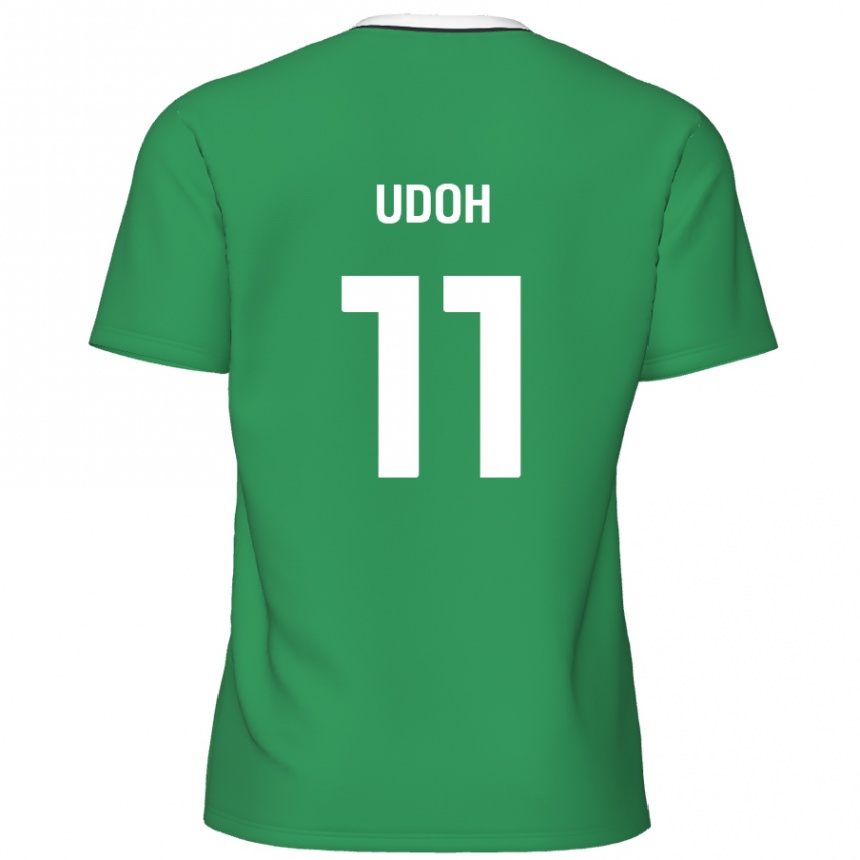 Vaikiškas Daniel Udoh #11 Žalia Baltos Juostelės Išvykos Marškinėliai 2024/25 T-Shirt