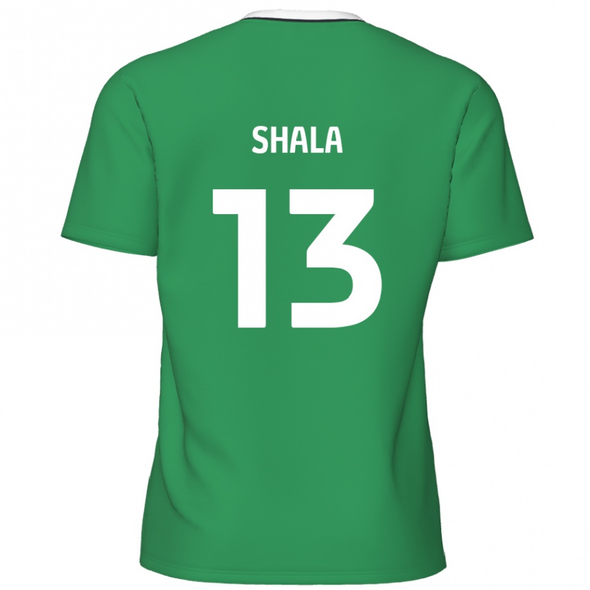 Vaikiškas Laurence Shala #13 Žalia Baltos Juostelės Išvykos Marškinėliai 2024/25 T-Shirt