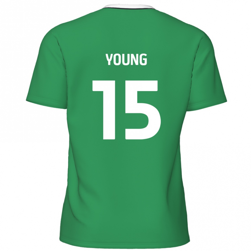 Vaikiškas Jack Young #15 Žalia Baltos Juostelės Išvykos Marškinėliai 2024/25 T-Shirt