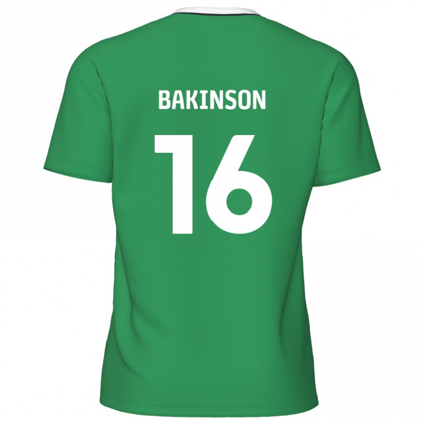 Vaikiškas Tyreeq Bakinson #16 Žalia Baltos Juostelės Išvykos Marškinėliai 2024/25 T-Shirt