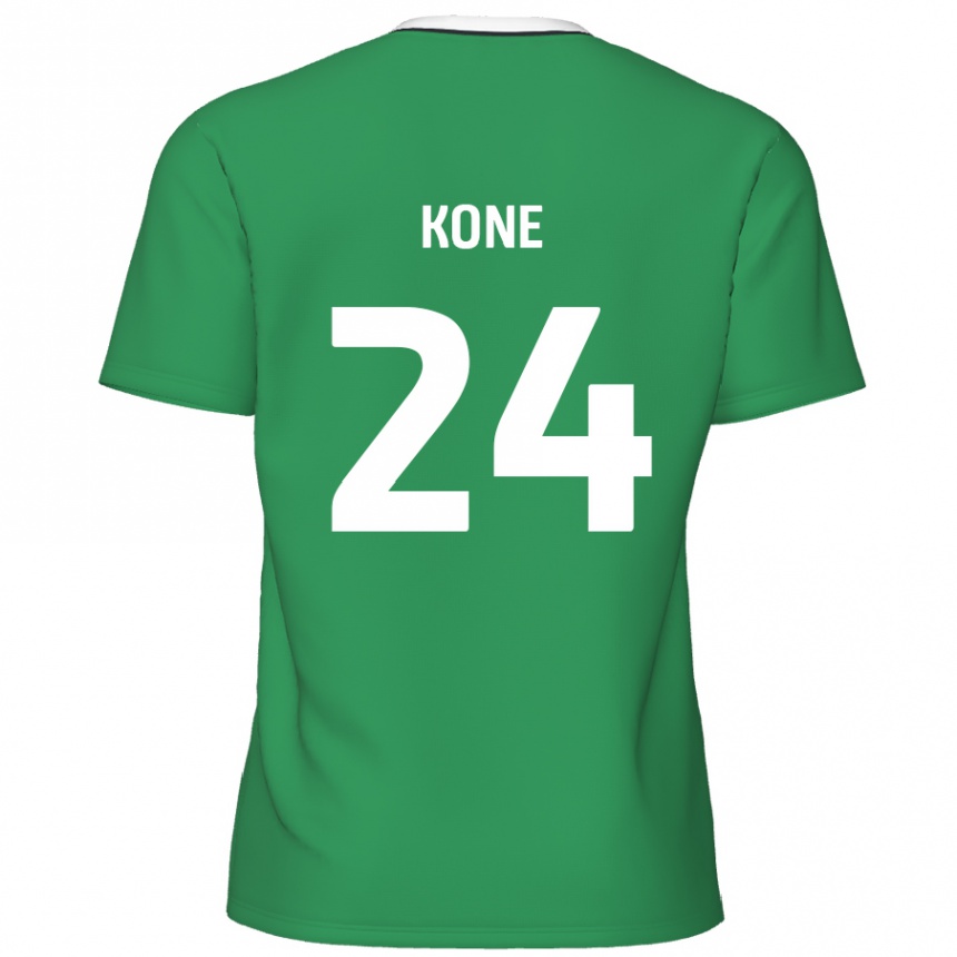 Vaikiškas Richard Kone #24 Žalia Baltos Juostelės Išvykos Marškinėliai 2024/25 T-Shirt