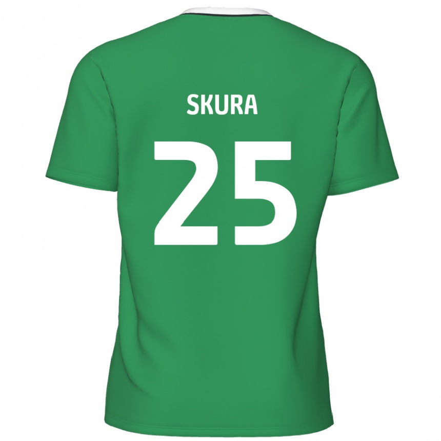 Vaikiškas Declan Skura #25 Žalia Baltos Juostelės Išvykos Marškinėliai 2024/25 T-Shirt