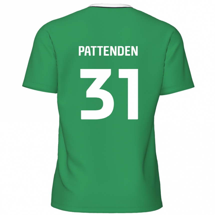 Vaikiškas Jasper Pattenden #31 Žalia Baltos Juostelės Išvykos Marškinėliai 2024/25 T-Shirt